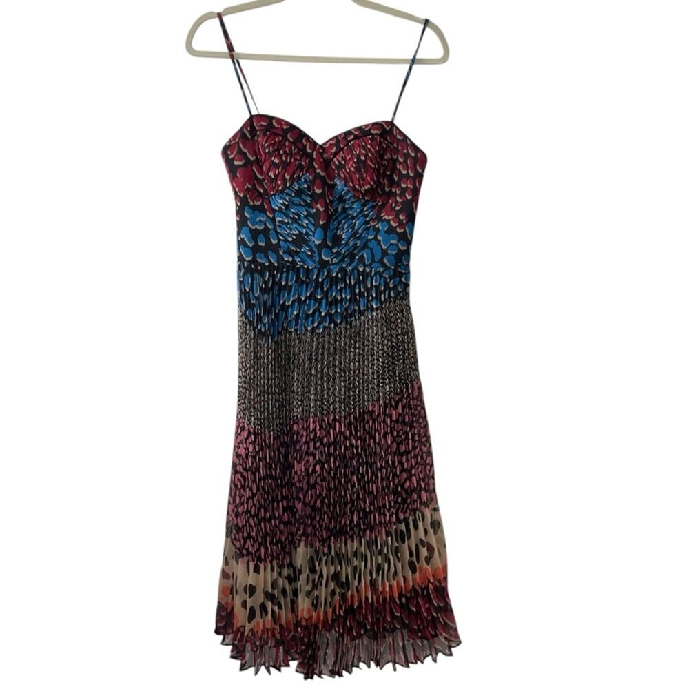 Karen Millen Pleated Leopard Print Dress | Size 4